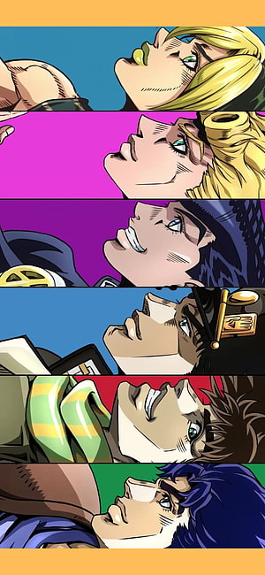 JoJo's Bizarre Adventure Protagonist Lineup Anime Character Portrait Collection HD phone wallpaper