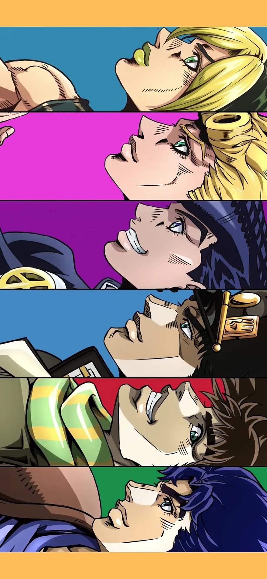 JoJo's Bizarre Adventure Protagonist Lineup Anime Character Portrait Collection HD phone wallpaper