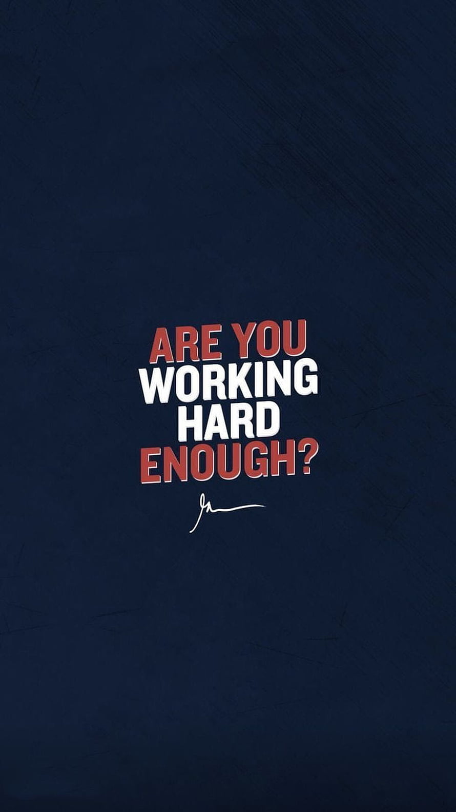 Gary Vee Motivational Quote: Are You Working Hard Enough on Dark Blue Background HD phone wallpaper