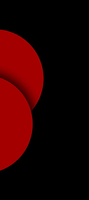 Minimalist Red Circle Geometric Pattern on Black AMOLED Background HD phone wallpaper