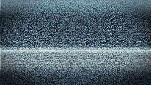 Abstract Blue and White TV Static Glitch Art with Horizontal Scan Lines and Digital Noise Texture HD wallpaper