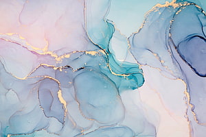 Elegant Abstract Fluid Art with Gold Veins and Soft Pastel Marble Texture HD wallpaper