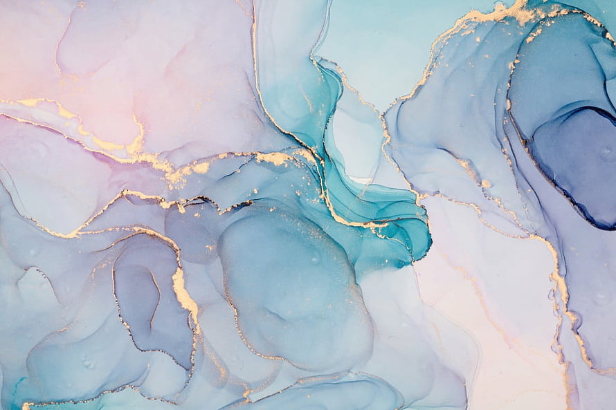 Elegant Abstract Fluid Art with Gold Veins and Soft Pastel Marble Texture HD wallpaper