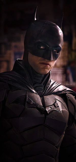 Robert Pattinson as Batman in Dark Tactical Armor with Intense Gaze, Robert Pattinson, Bruce, justice_league, Batman, DC HD phone wallpaper