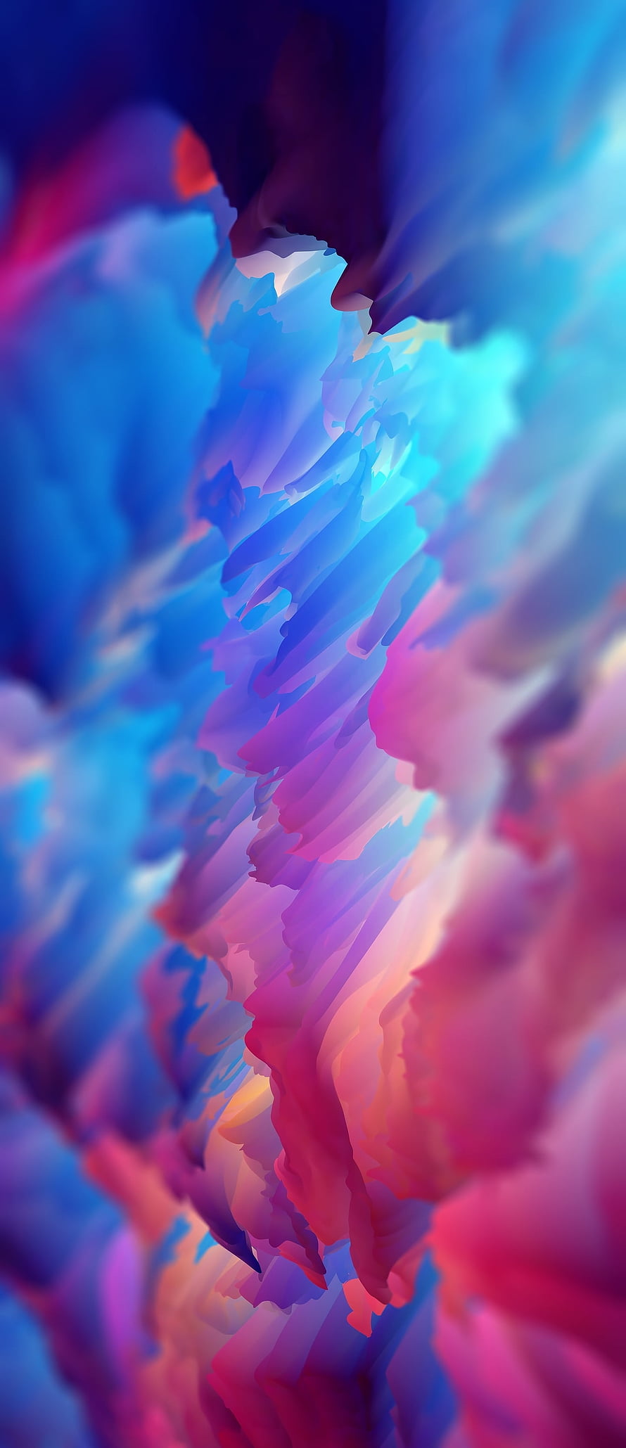 Vibrant Abstract Digital Art with Swirling Blue and Pink Color Gradients HD phone wallpaper