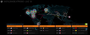 Live Worldwide Cyber Attack Map with Real-Time Security Threat Data HD wallpaper