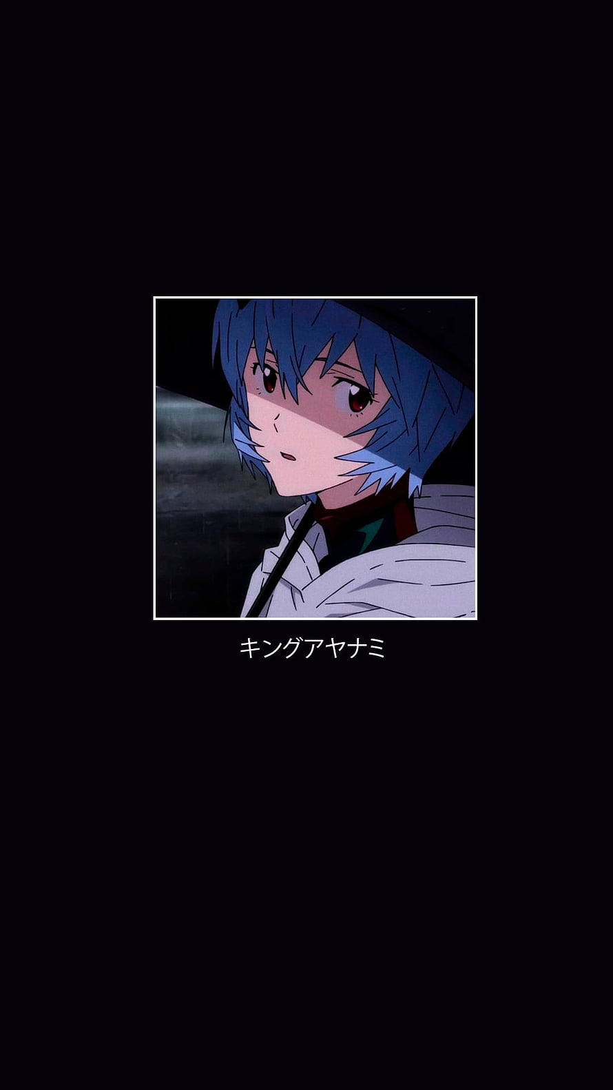 Rei Ayanami from Neon Genesis Evangelion in a moody close-up anime portrait HD phone wallpaper