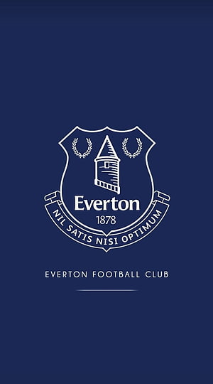 Everton Football Club Official Crest on Deep Navy Blue Background HD phone wallpaper