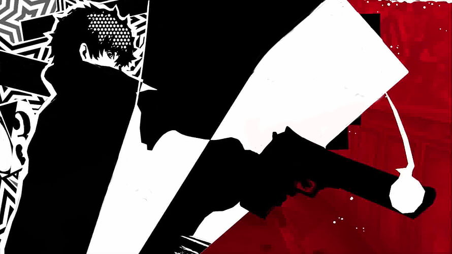 Persona 5 Minimalist High Contrast Character Artwork HD wallpaper