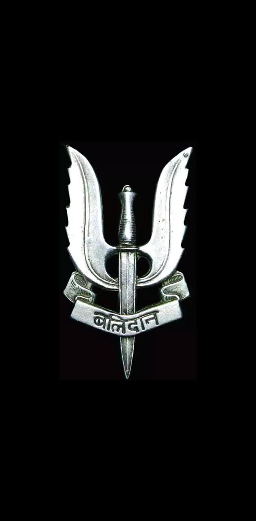 Para Commandos Balidan Badge Emblem with Dagger and Curved Blades on Black Background HD phone wallpaper
