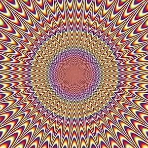 Hypnotic Radial Spiral Pattern with Warm Color Gradient and Optical Illusion Depth HD phone wallpaper