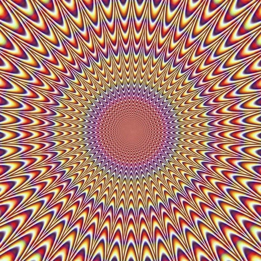 Hypnotic Radial Spiral Pattern with Warm Color Gradient and Optical Illusion Depth HD phone wallpaper