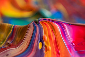 Vibrant Swirling Oil Paint Texture with Flowing Colorful Abstract Patterns HD wallpaper