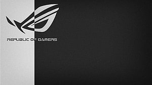 Asus Republic of Gamers Logo on Split Black and White Background HD wallpaper