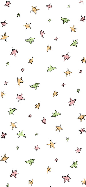 Heartstopper Pastel Autumn Leaf Pattern on White Background HD phone wallpaper