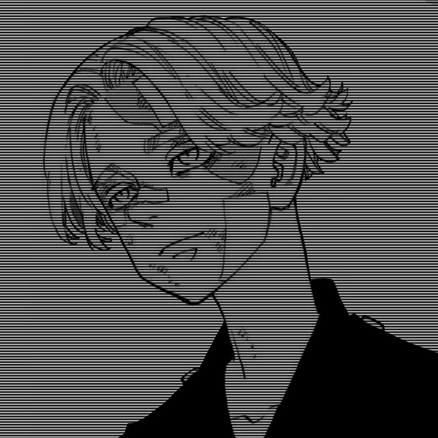 Monochrome Anime Boy Portrait with Intense Gaze and Dark Aesthetic HD phone wallpaper