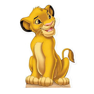 Simba the Lion Cub from The Lion King in a Cheerful Sitting Pose HD phone wallpaper