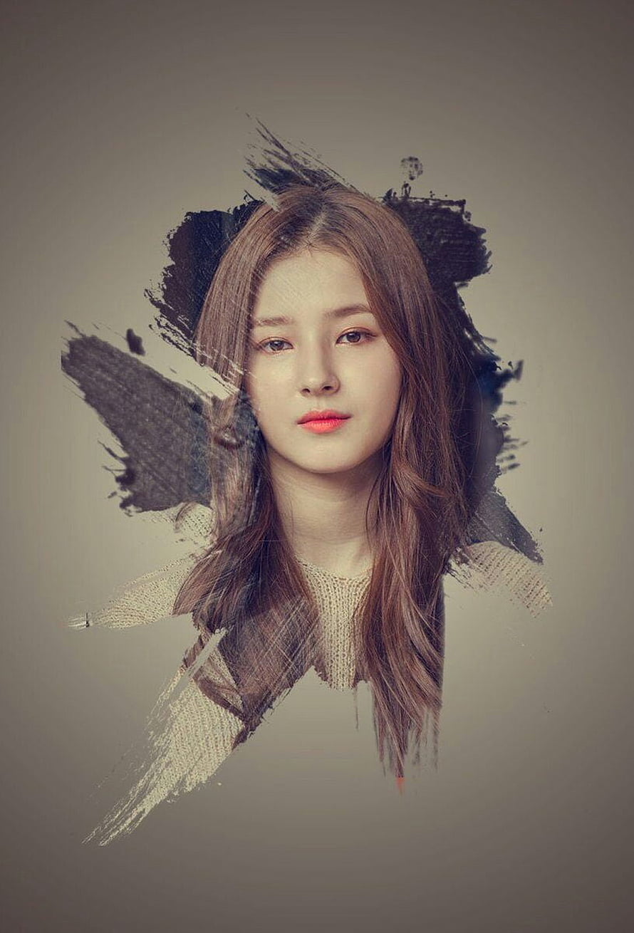 Momoland Nancy Portrait With Artistic Brushstroke Background HD phone wallpaper