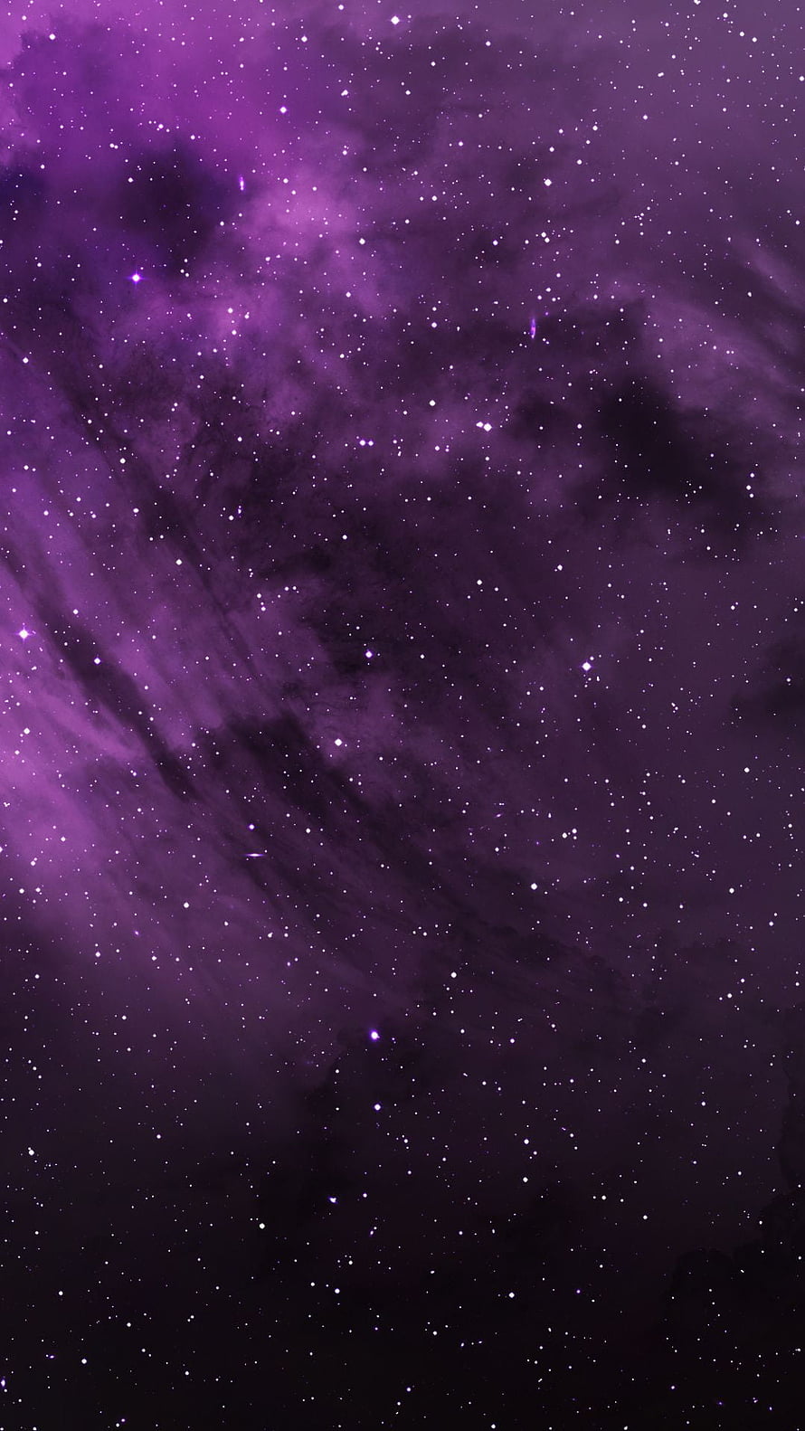 Vibrant Purple Nebula and Starfield Deep Space Cosmic Background HD phone wallpaper