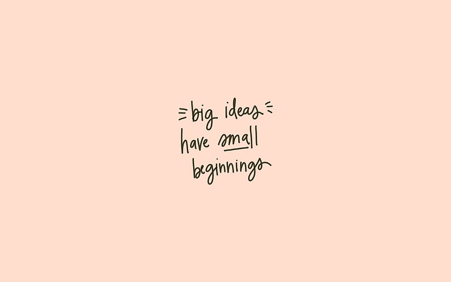 Handwritten Inspirational Quote on Soft Peach Background HD wallpaper