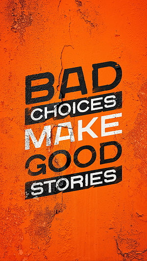 Bold Typography Quote on Textured Orange Wall HD phone wallpaper