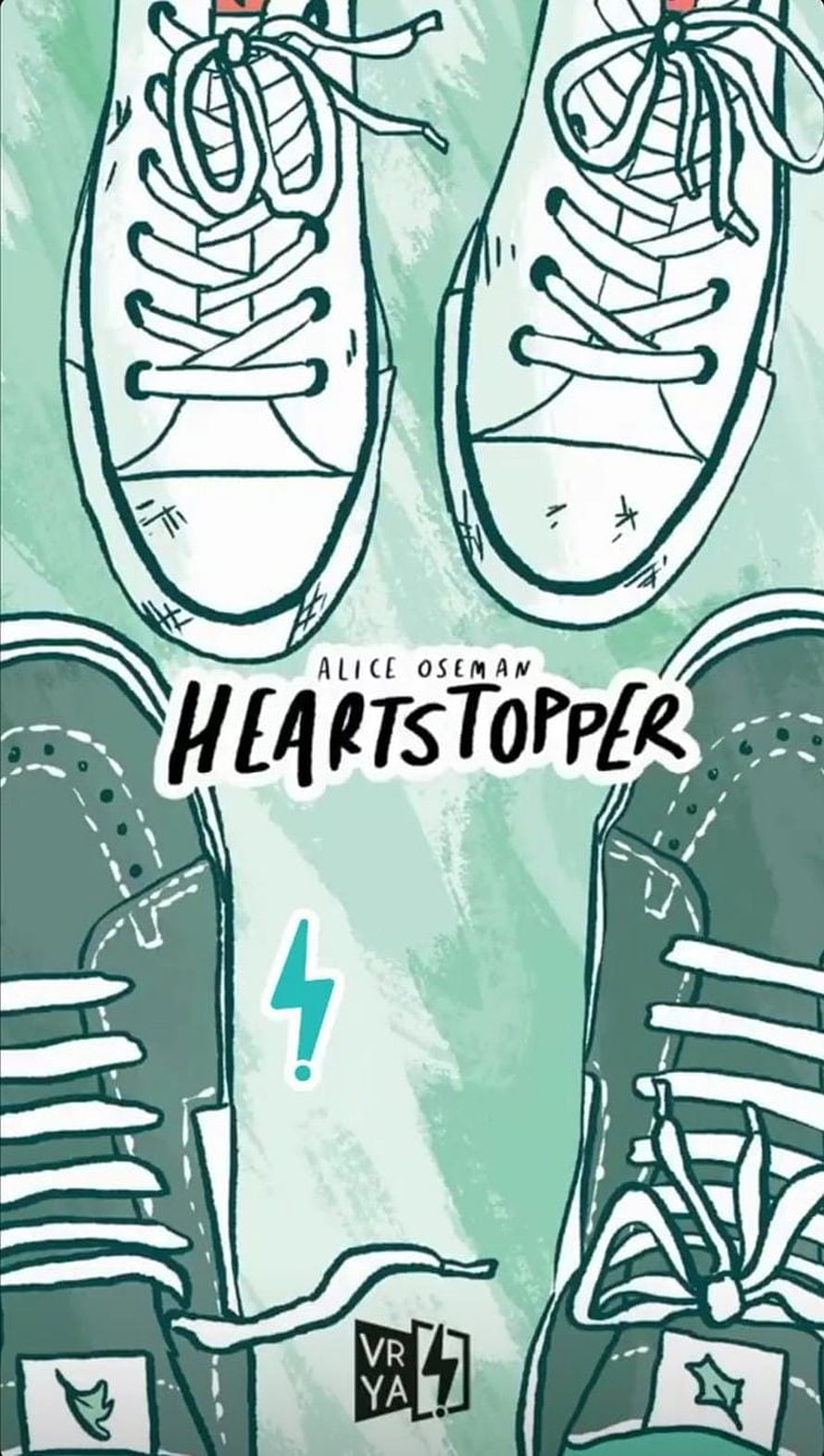 Heartstopper by Alice Oseman Sneakers Illustration with Mint Green Background HD phone wallpaper