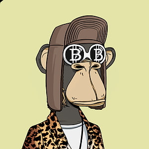 Bored Ape Yacht Club NFT Character Wearing Bitcoin Goggles and Leather Cap HD phone wallpaper