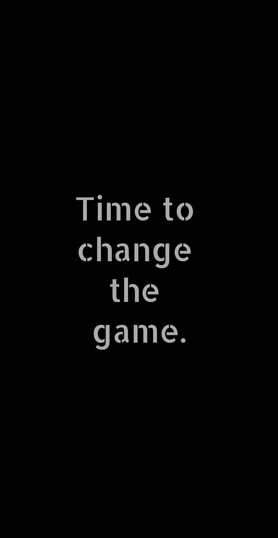 Minimalist Black Background with Bold Gray Motivational Quote Text HD phone wallpaper