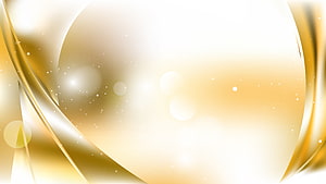 Elegant White and Gold Abstract Background with Soft Bokeh and Flowing Ribbons HD wallpaper