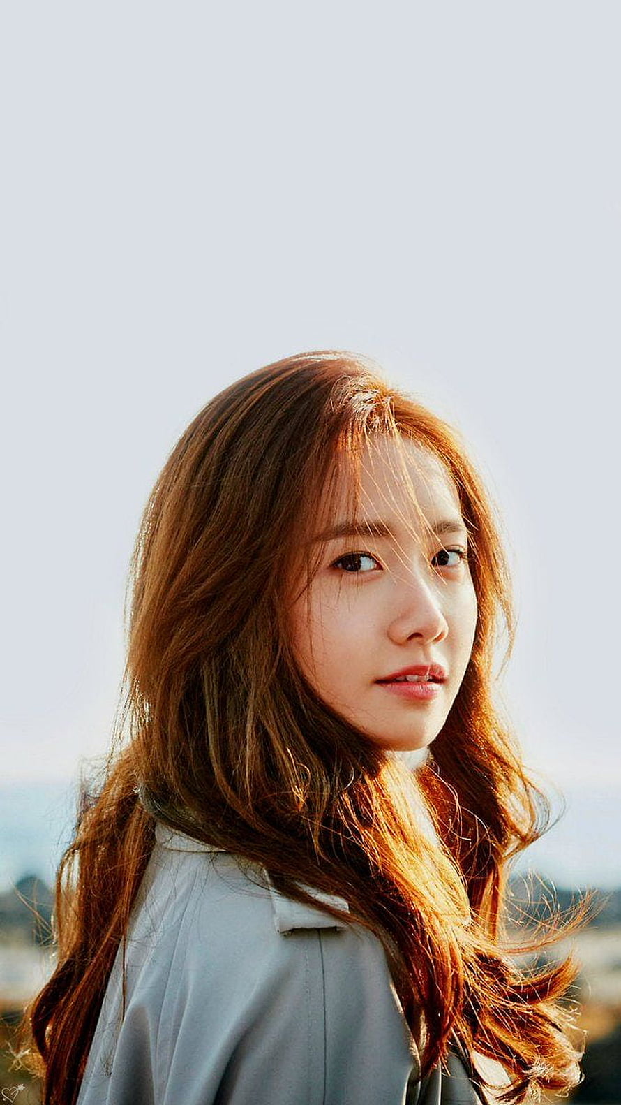 Yoona Girls' Generation Portrait in Soft Golden Light with Flowing Hair HD phone wallpaper