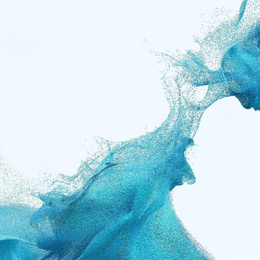 Abstract Blue Particle Wave on White Background Minimalist Digital Art HD phone wallpaper