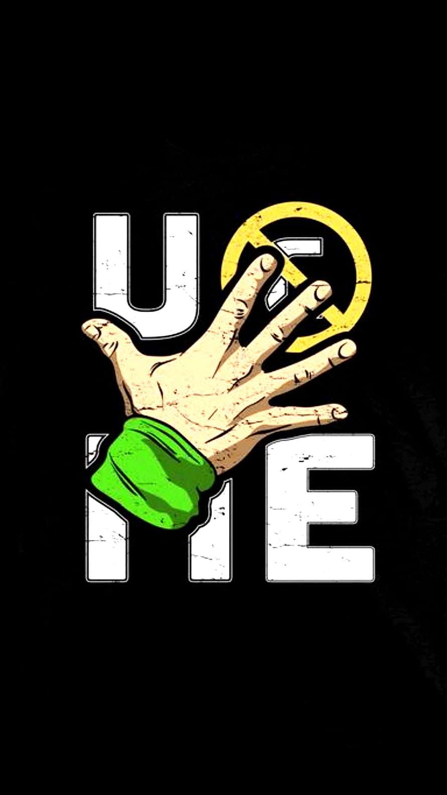 John Cena Hand Sign Graphic with UFC Logo on Black Background HD phone wallpaper