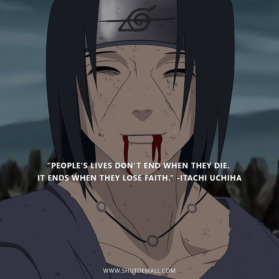 Itachi Uchiha Anime Quote Wallpaper from Naruto Shippuden HD phone wallpaper
