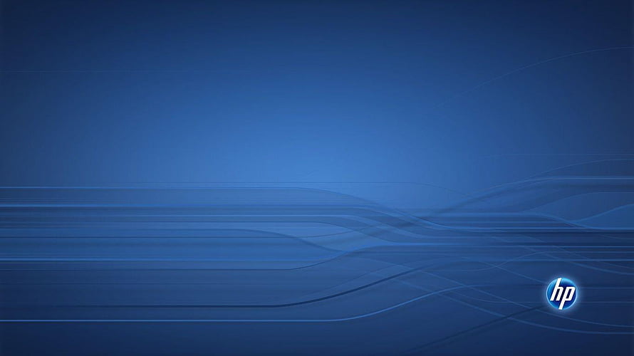 HP Blue Abstract Wave Desktop Background with Flowing Light Lines HD wallpaper