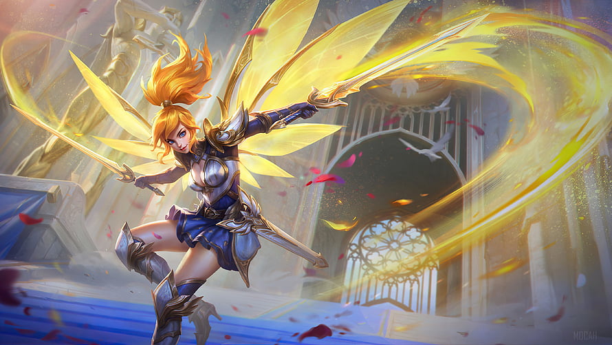 Fanny Lightborn Skin Artwork from Mobile Legends Bang Bang Fantasy Game HD wallpaper
