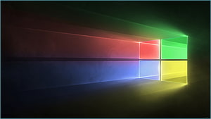 Windows 10 Neon Window Logo Abstract Dark Background HD wallpaper