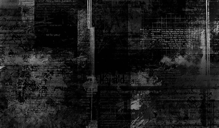 Grunge Dark Abstract Texture with Faded Newspaper Print and Distressed Urban Decay HD wallpaper