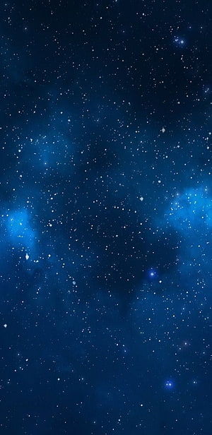 Deep Blue Cosmic Nebula and Starfield Night Sky HD phone wallpaper