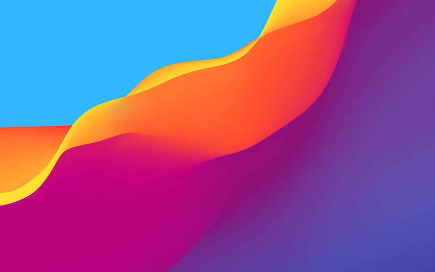 Vibrant Abstract Flowing Waves in Warm and Cool Tones HD wallpaper