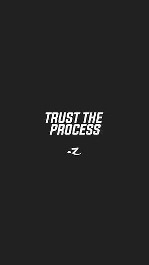 Trust The Process Minimalist Black Motivational Quote Wallpaper HD phone wallpaper