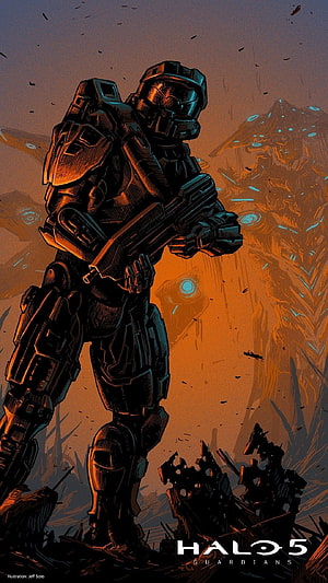 Halo 5 Guardians Master Chief Concept Art by Jeff Soto HD phone wallpaper