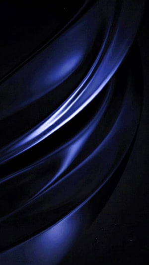 Dark Blue Abstract Flowing Silk Waves with Electric Light Streaks HD phone wallpaper