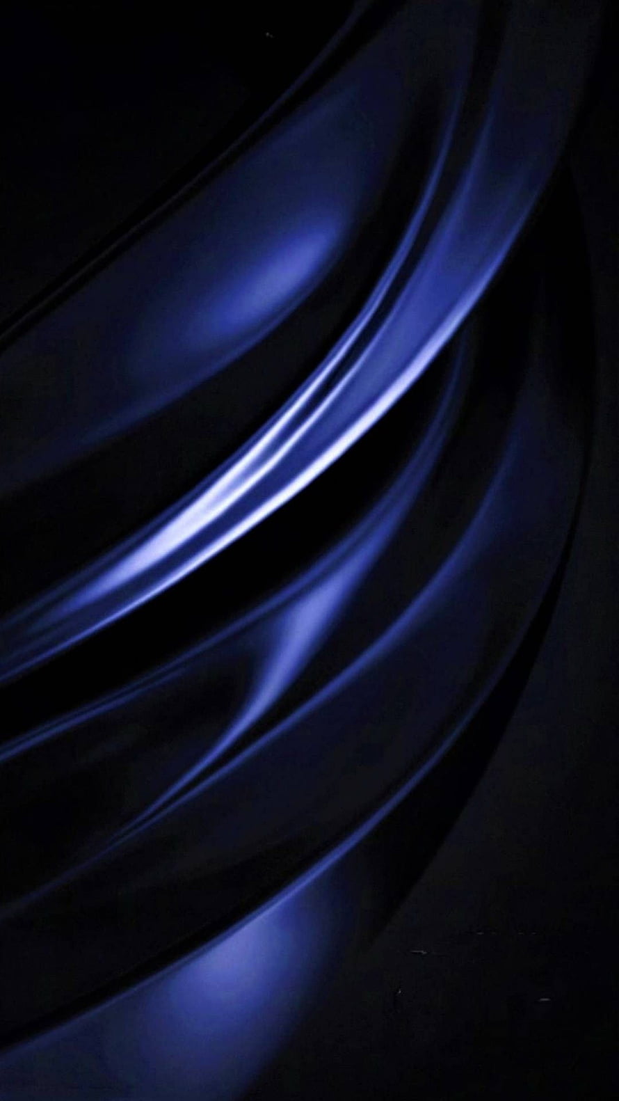 Dark Blue Abstract Flowing Silk Waves with Electric Light Streaks HD phone wallpaper