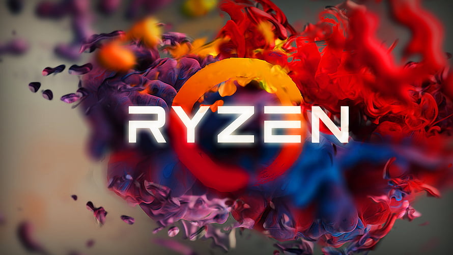 AMD Ryzen Logo With Vibrant Ink Splash On Dark Background HD wallpaper