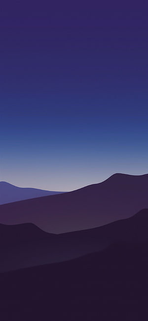 Minimalist Purple Mountain Silhouette Landscape at Twilight HD phone wallpaper