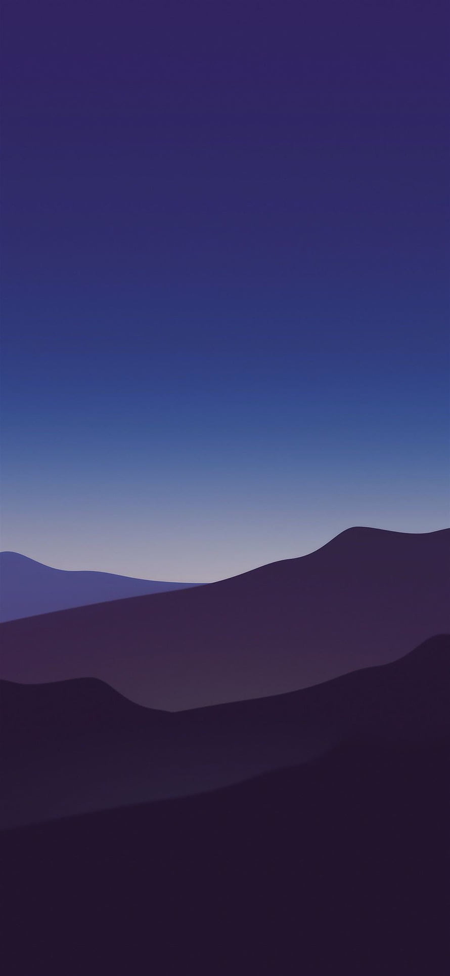 Minimalist Purple Mountain Silhouette Landscape at Twilight HD phone wallpaper