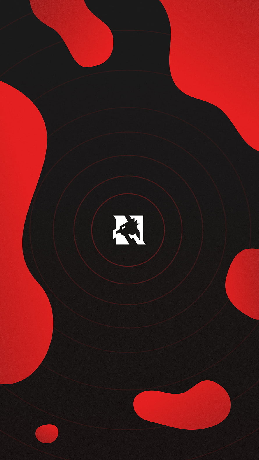 Nusantara Project Minimalist Red and Black Abstract Wallpaper with Geometric Logo HD phone wallpaper
