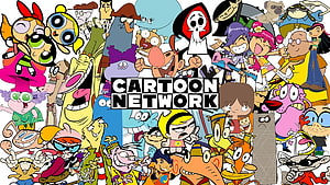 Cartoon Network Classic Characters Group Collage Featuring Powerpuff Girls and Dexter HD wallpaper