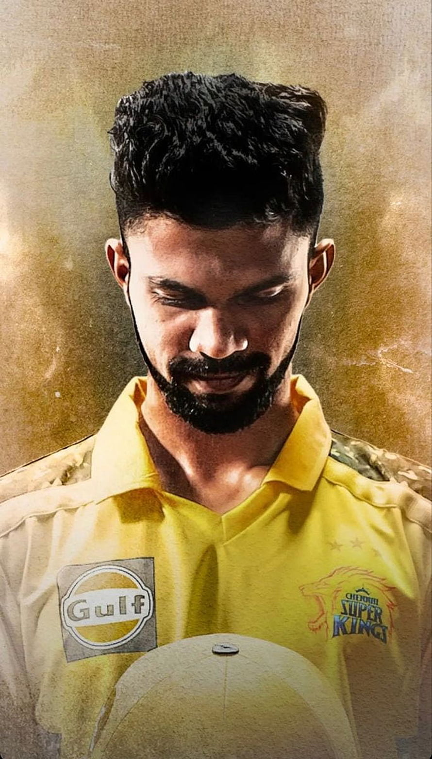 Ruturaj Gaikwad in Chennai Super Kings Jersey with Gulf Sponsor Logo HD phone wallpaper