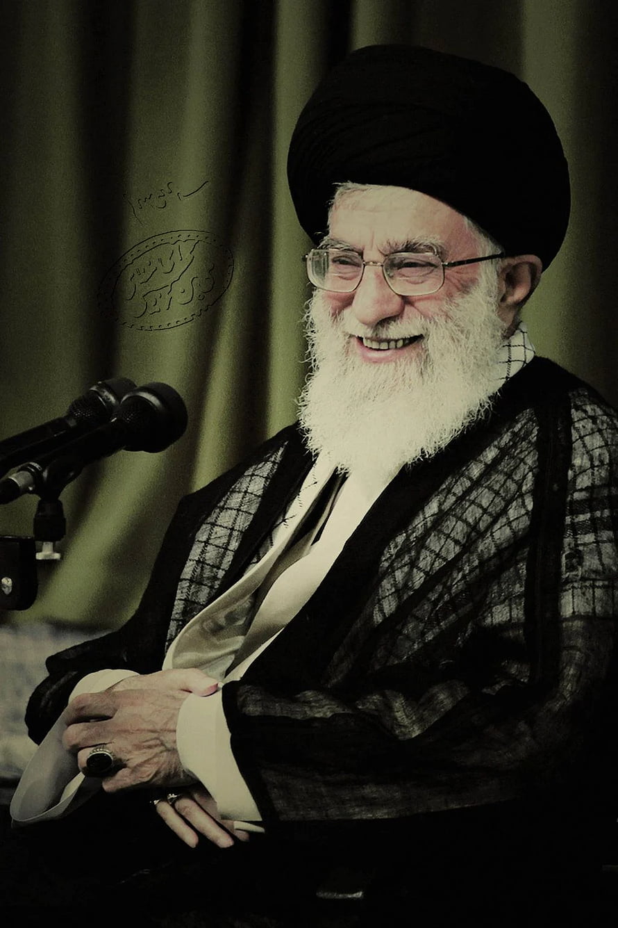 Ali Khamenei Smiling Portrait in Traditional Clerical Attire HD phone wallpaper